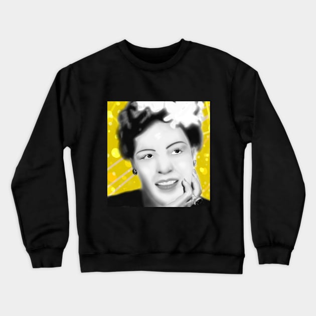 Miss Billie Holiday Crewneck Sweatshirt by TheFroForce